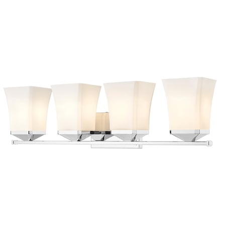 Z-Lite Darcy 4 Light Vanity, Chrome & Etched Opal 1939-4V-CH